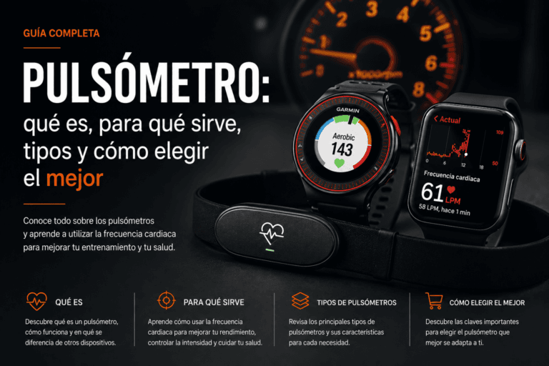 Pulsómetro, reloj deportivo y smartwatch para registrar la frecuencia cardiaca durante el entrenamiento